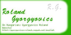 roland gyorgyovics business card